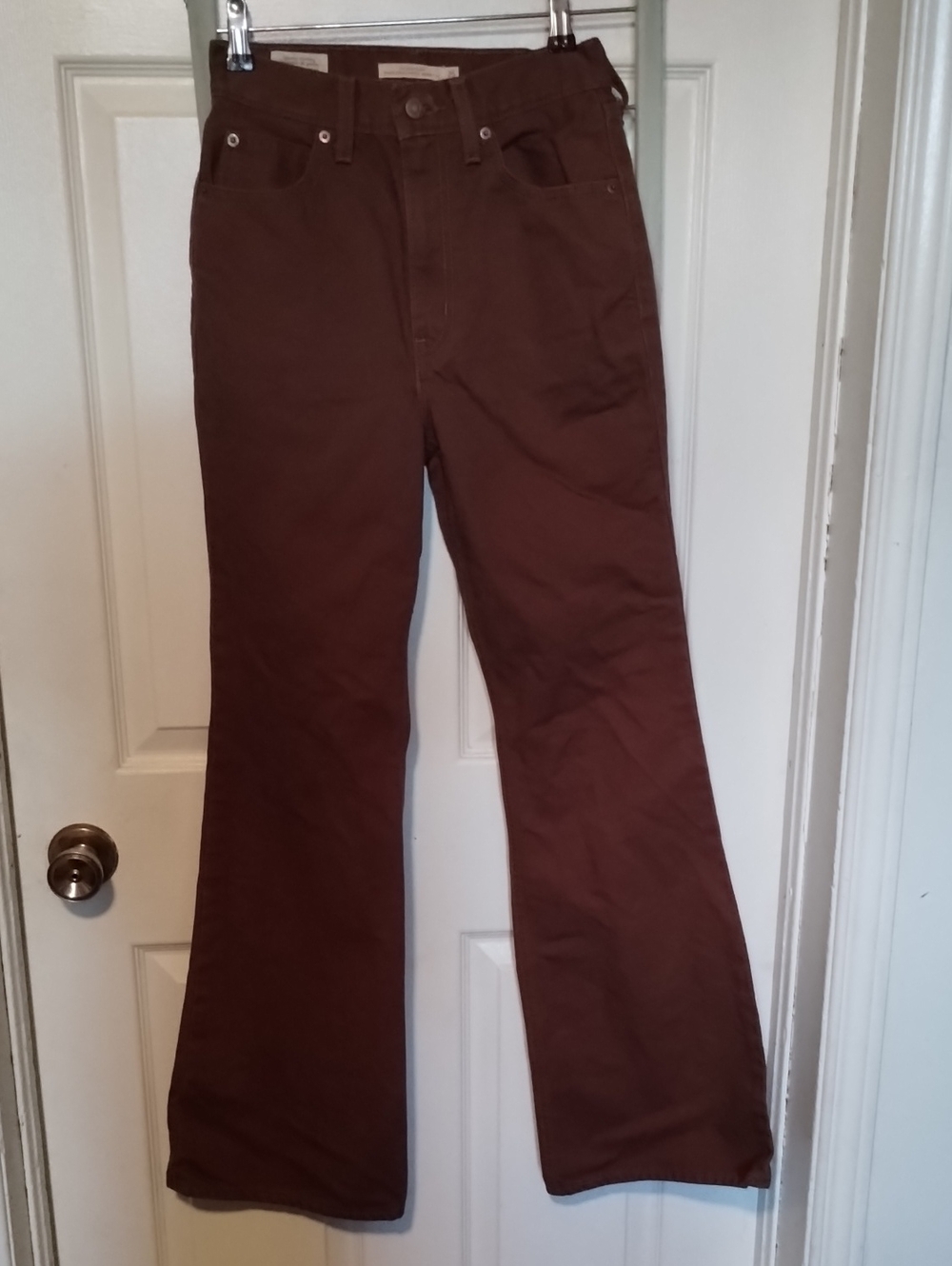 Levi's 70s High Rise Flare Jeans Women's 25x32 Brown Denim Pants